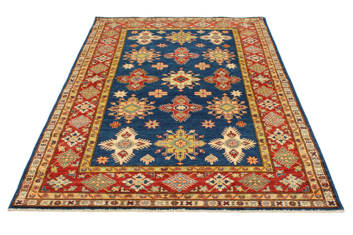 5x7 Navy and Red Kazak Tribal Rug