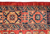 4x6 Red and Navy Kazak Tribal Rug