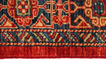 4x6 Red and Navy Kazak Tribal Rug