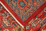 4x6 Red and Navy Kazak Tribal Rug