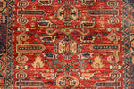 4x6 Red and Navy Kazak Tribal Rug