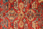 4x6 Red and Navy Kazak Tribal Rug