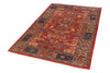 4x6 Red and Navy Kazak Tribal Rug