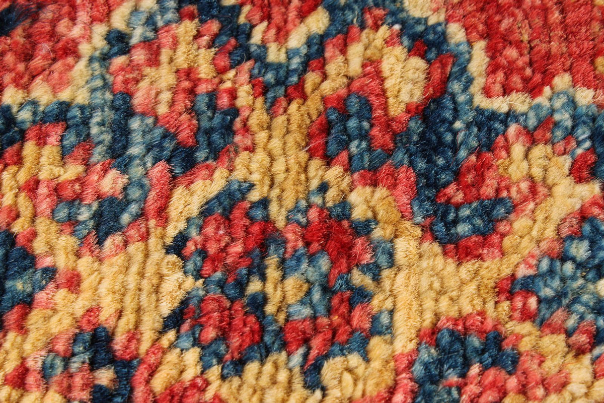 5x8 Green and Red Kazak Tribal Rug