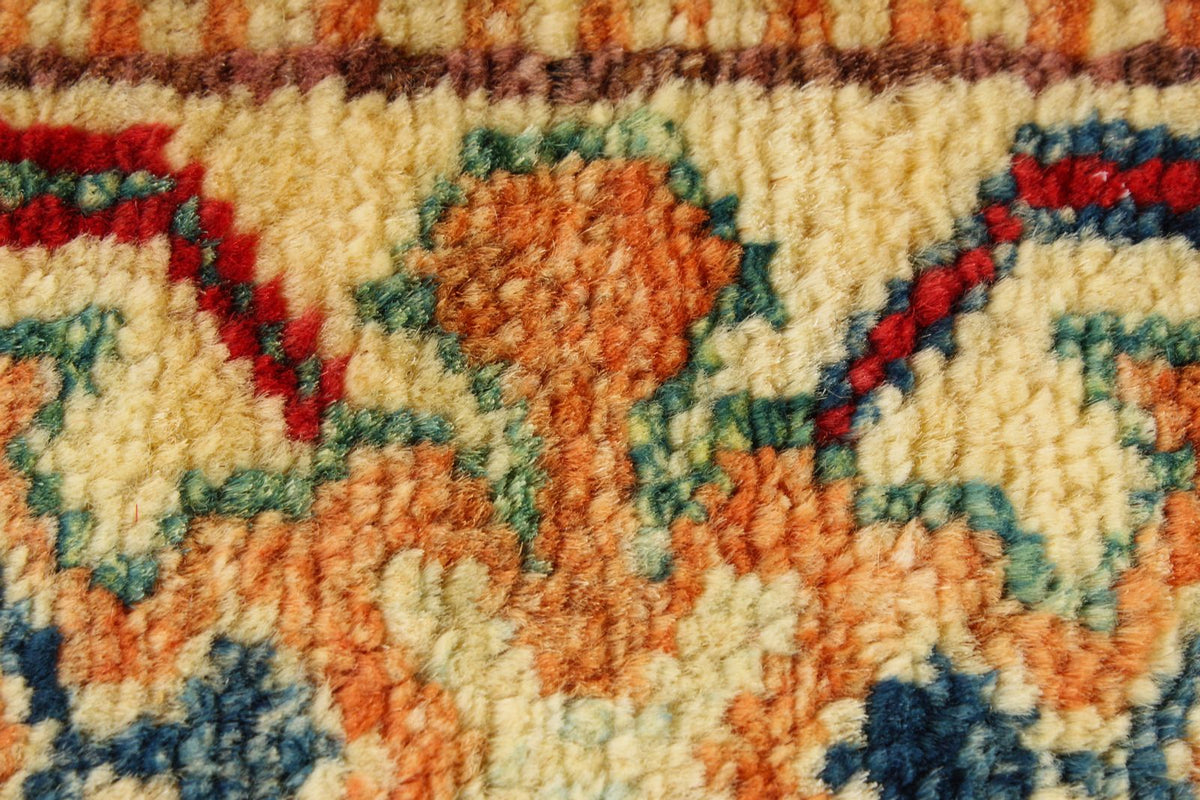 5x6 Red and Ivory Kazak Tribal Rug