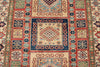 4x6 Red and Ivory Kazak Tribal Rug