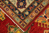 5x7 Red and Ivory Kazak Tribal Rug