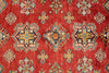 5x7 Red and Ivory Kazak Tribal Rug