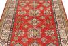 5x7 Red and Ivory Kazak Tribal Rug