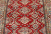 5x7 Red and Ivory Kazak Tribal Rug