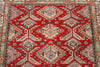 5x7 Red and Ivory Kazak Tribal Rug