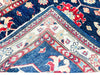 3x8 Navy and Ivory Kazak Tribal Runner