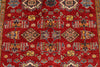 6x9 Red and Ivory Kazak Tribal Rug