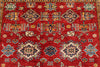 6x9 Red and Ivory Kazak Tribal Rug