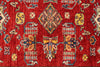 6x9 Red and Ivory Kazak Tribal Rug