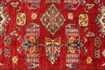 6x9 Red and Ivory Kazak Tribal Rug