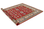 6x9 Red and Ivory Kazak Tribal Rug