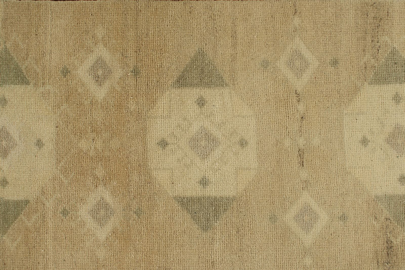 3x8 White and Brown Turkish Tribal Runner