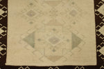 3x8 White and Brown Turkish Tribal Runner