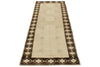3x8 White and Brown Turkish Tribal Runner