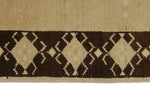 3x8 White and Brown Turkish Tribal Runner