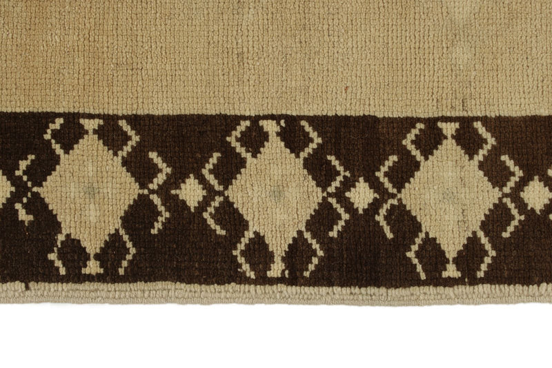3x8 White and Brown Turkish Tribal Runner