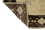 3x8 White and Brown Turkish Tribal Runner