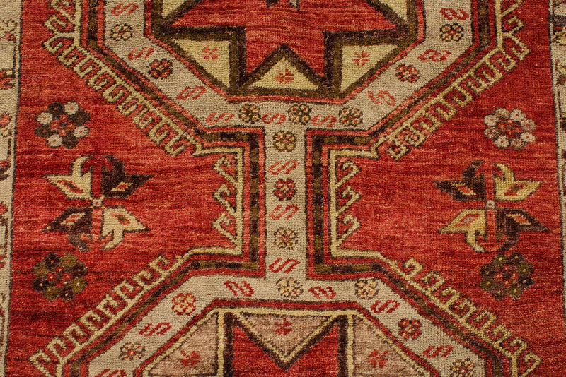 5x13 Red and Green Turkish Tribal Runner