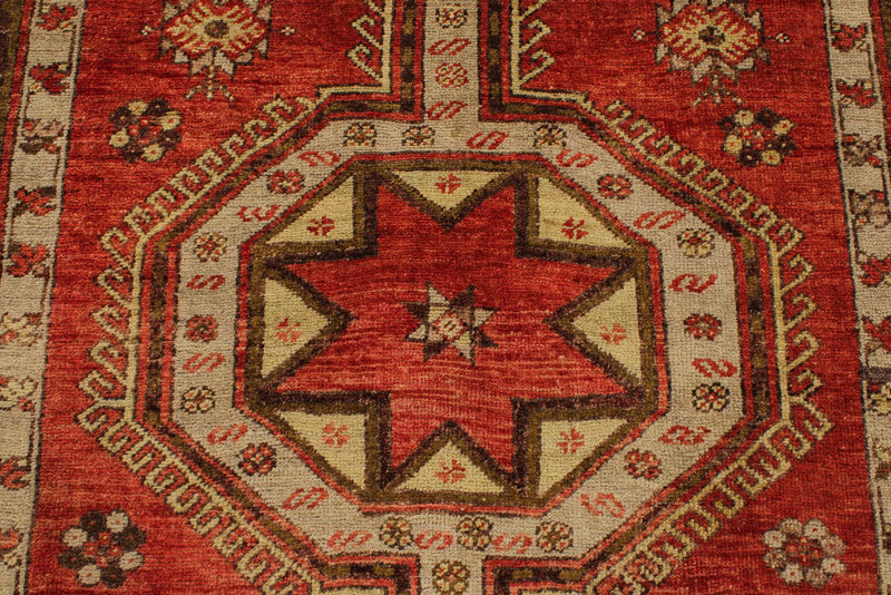 5x13 Red and Green Turkish Tribal Runner