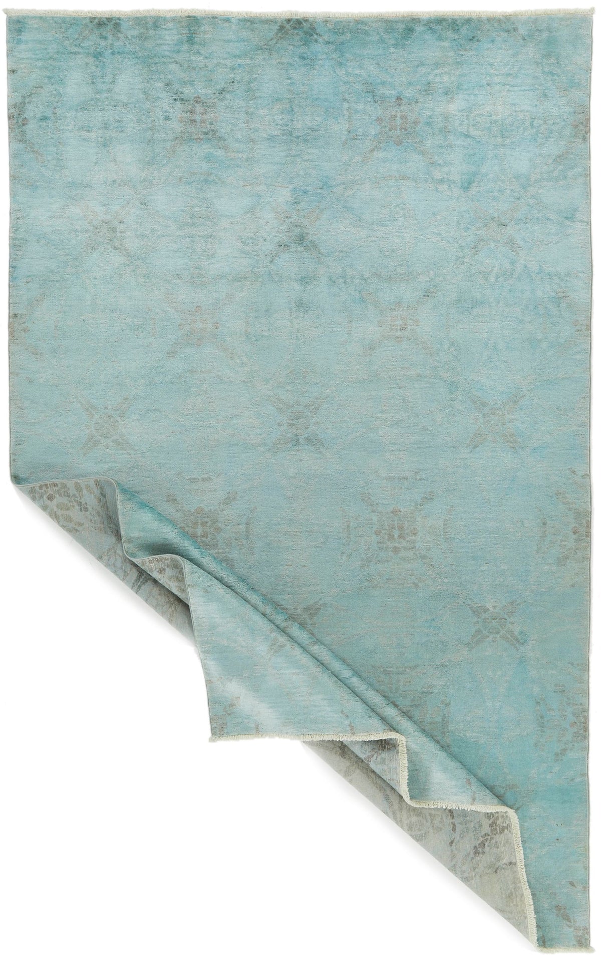 6x8 Gray and Multicolor Anatolian Traditional Rug