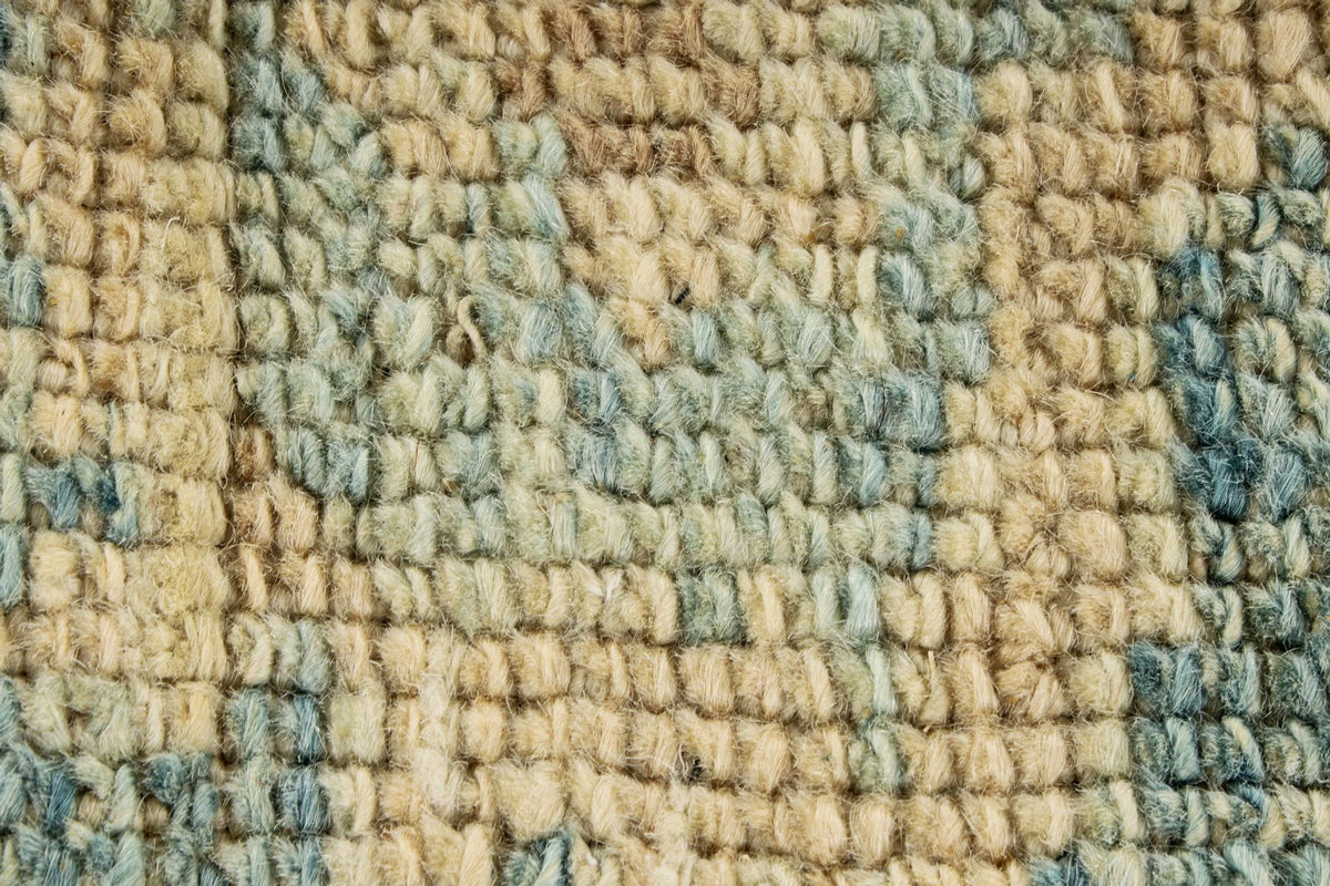 7x8 Blue and Ivory Turkish Oushak Rug