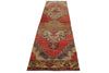 3x12 Red and Gold Turkish Tribal Runner