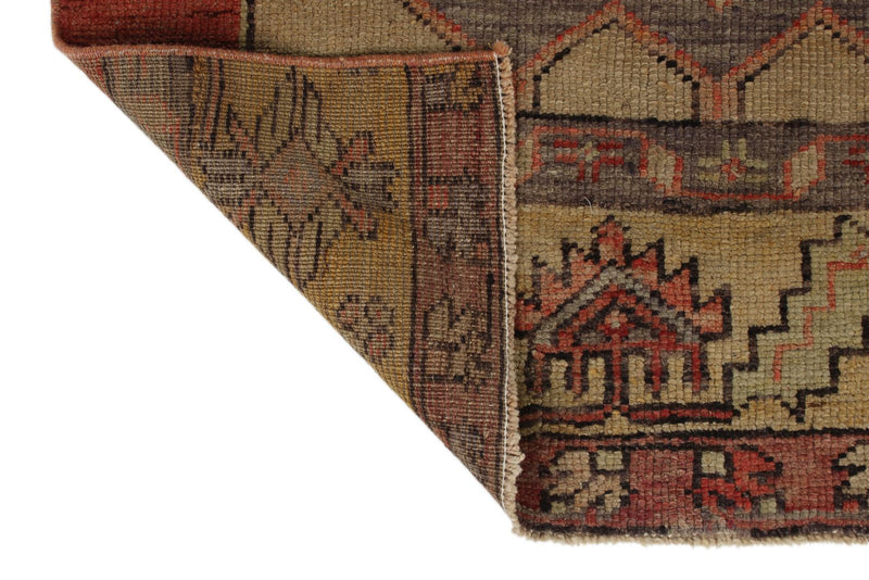 3x12 Red and Gold Turkish Tribal Runner