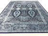 10x13 Navy and Ivory Turkish Antep Rug
