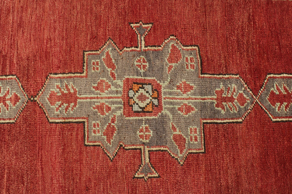 3x10 Red and Ivory Turkish Tribal Runner