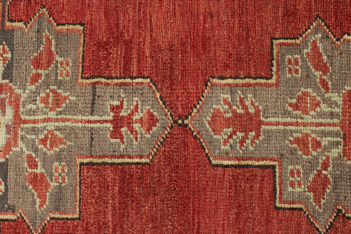 3x10 Red and Ivory Turkish Tribal Runner