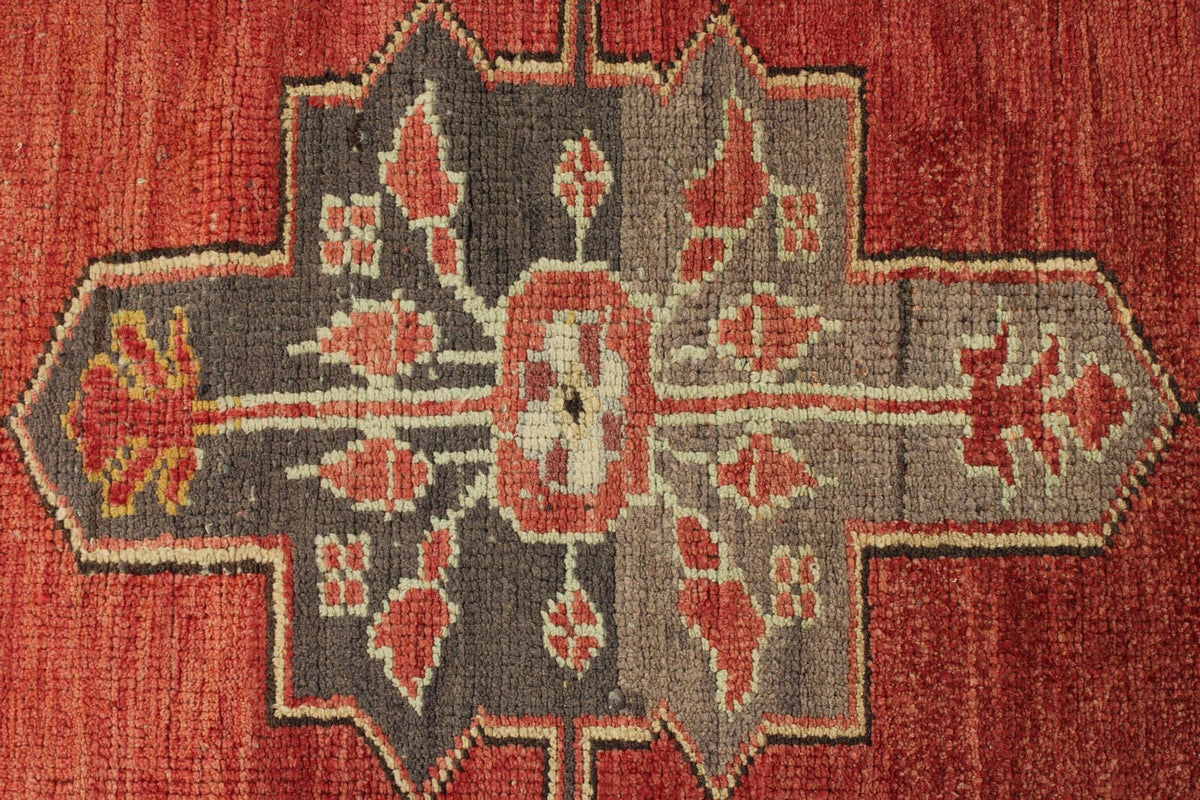 3x10 Red and Ivory Turkish Tribal Runner