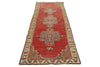 3x10 Red and Ivory Turkish Tribal Runner