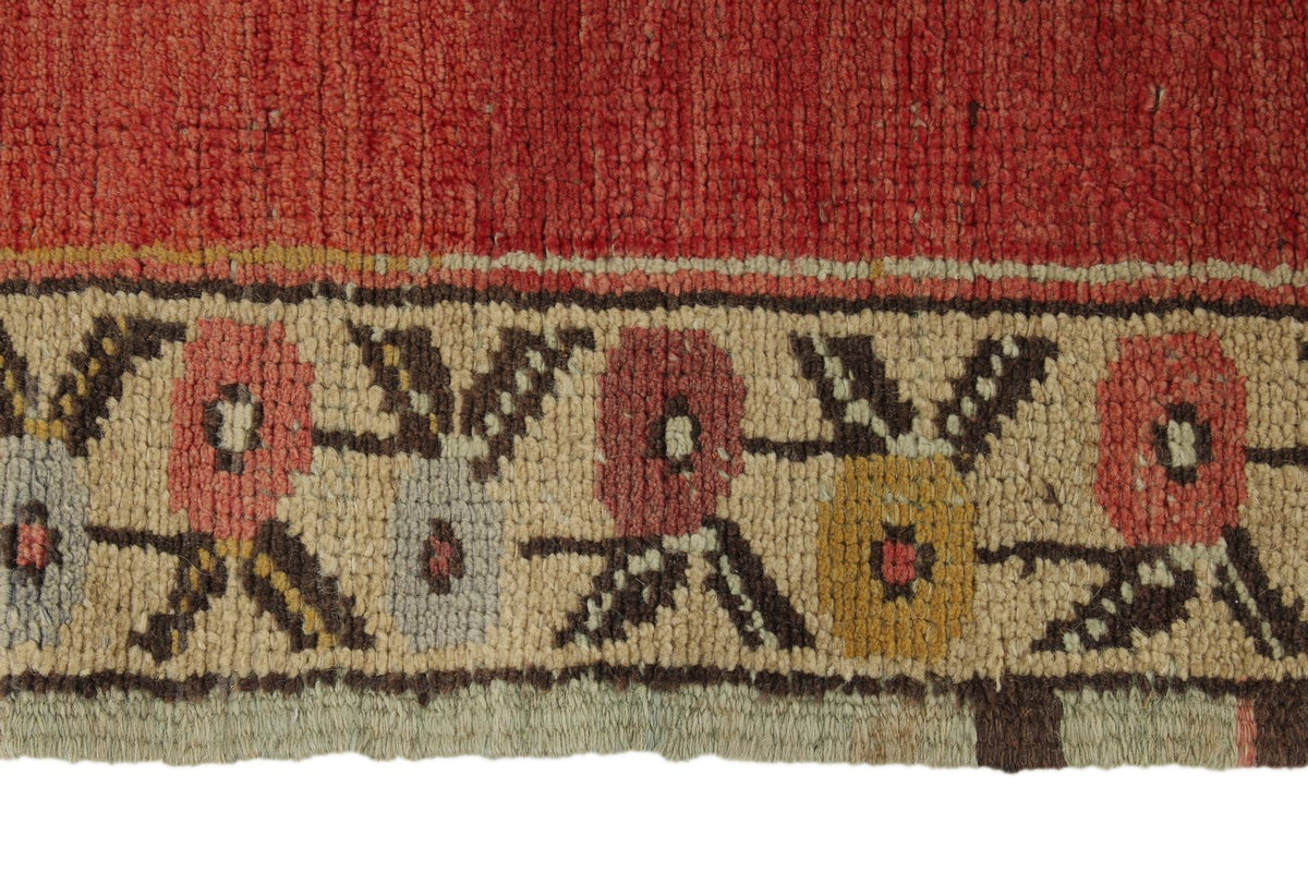 3x10 Red and Ivory Turkish Tribal Runner