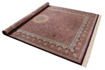 7x10 Burgundy and Multicolor Turkish Antep Rug