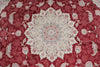 7x10 Red and Ivory Turkish Antep Rug