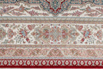 7x10 Red and Ivory Turkish Antep Rug