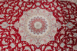 7x10 Red and Ivory Turkish Antep Rug