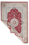 7x10 Red and Ivory Turkish Antep Rug