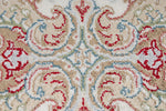 7x10 Red and Ivory Turkish Antep Rug