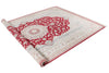 7x10 Red and Ivory Turkish Antep Rug