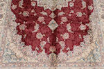 5x8 Red and Ivory Turkish Antep Rug