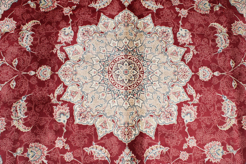 5x8 Red and Ivory Turkish Antep Rug