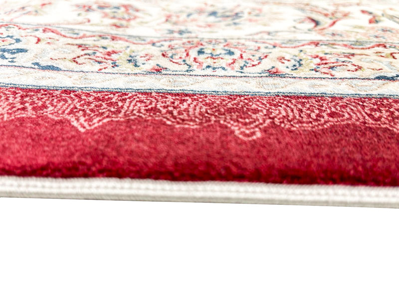 5x8 Red and Ivory Turkish Antep Rug