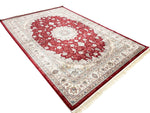 5x8 Red and Ivory Turkish Antep Rug